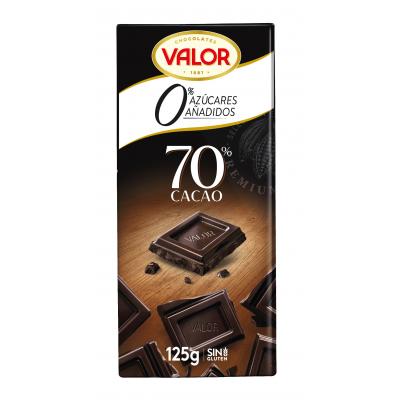 Chocolate Valor Negro 70% Sin Azucar 100g