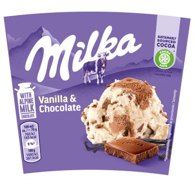 Helado Milka Vainilla Chocolate Tub 425ml