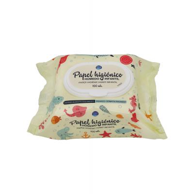 Papel Higienico Micaderm Humedo Infantil Con Tapa 100u