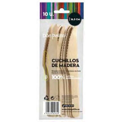 Cuchillo Madera 16,5cm 10u