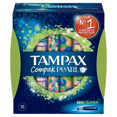 Tampon Tampax Compak Pearl Super 18u