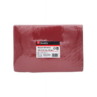 Mantel Quality Burdeos 30x40 500u
