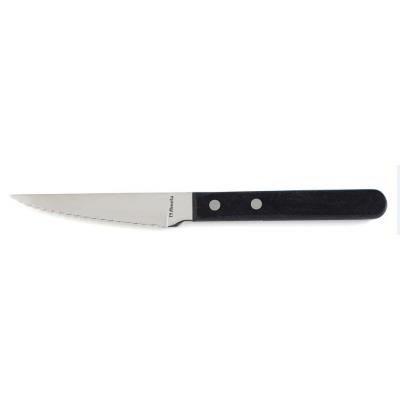 Cuchillo Chuletero Mango Negro 6u