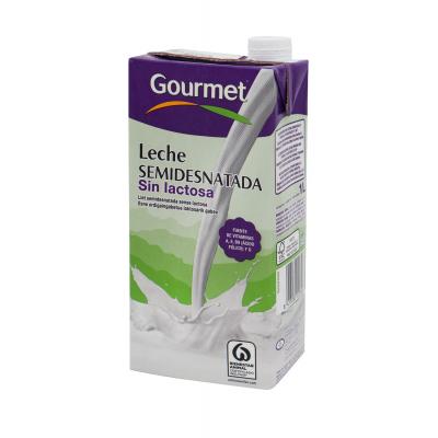 Leche Gourmet Sin Lactosa Semidesnatada 1l