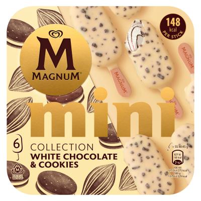 Helado Magnum Mini White Chocolate Cookie 6u