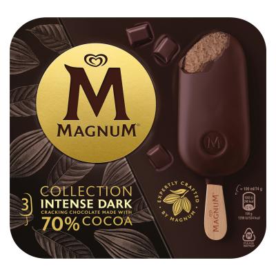 Helado Magnum Int.Dark 222g Pack-3
