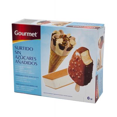 Helado Gourmet Surtido Sin Azucar 6u 660ml