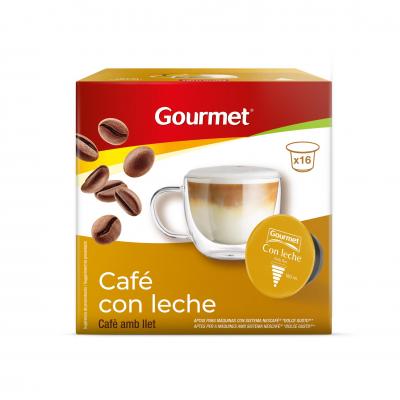 Cafe Gourmet Con Leche Capsulas 16u