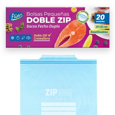 Bolsa Fliss Doble Zip Congelacion 20u