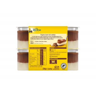 Mousse Lechera Duo Chocolate Con Leche Y Blanco 59g P4