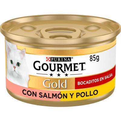 Comida Gato Gourmet Gold Pollo Y Salmon 85g