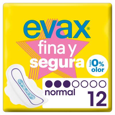Compresa Evax Fina Y Segura Alas Normal 12u
