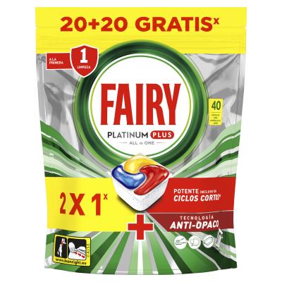 Lavavajillas Fairy Platinum Plus 20+20 Dosis