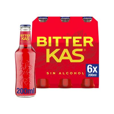Bitter Kas Sin Alcohol 20cl Pack-6