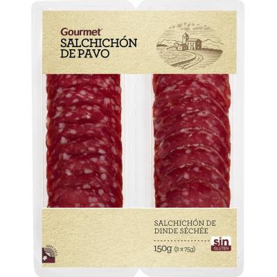 Salchichon Gourmet Pavo 2x75g Pack-2