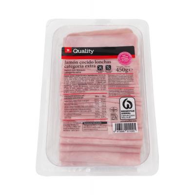 Jamon Quality Cocido Extra Finas Lonchas 450g
