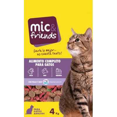 Comida Gato Mic&Friends Pollo Buey 4k