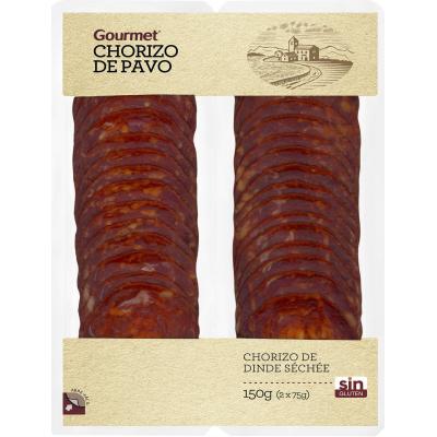 Chorizo Gourmet Pavo 2x75g Pack-2