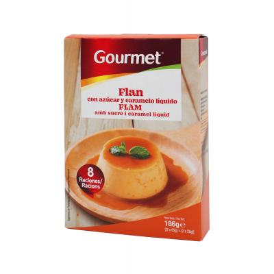 Flan Gourmet Con Azucar Y Caramelo 190g