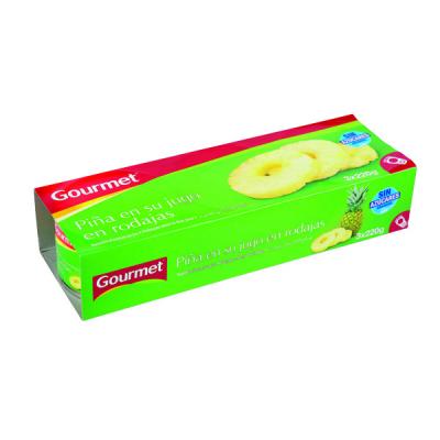 Piña Gourmet En Su Jugo 140g Pack-3