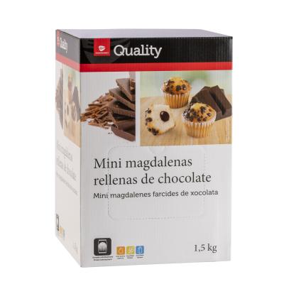 Magdalena Quality Mini Rellenas Chocolate 1,5k 120u
