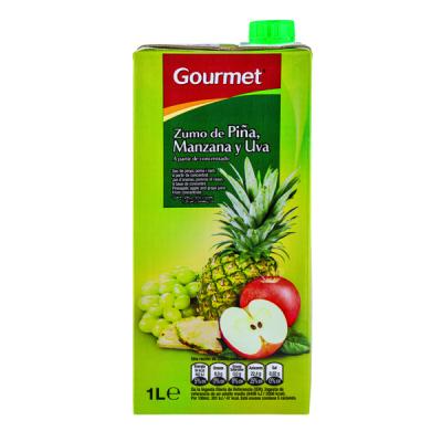 Zumo Gourmet Piña/Uva/Manzana Brick 1l