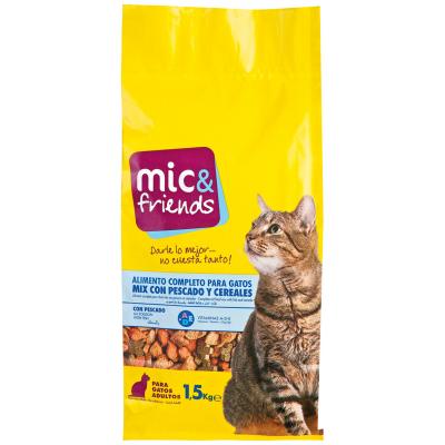Comida Mic&Friends Gato Mix 1,5k