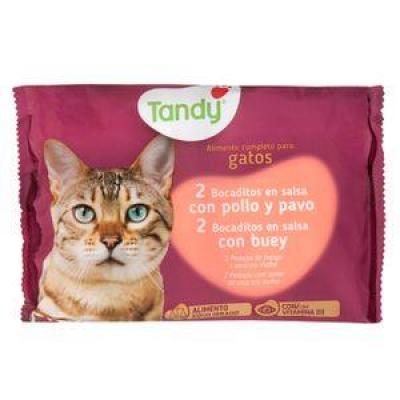 Comida Gato Tandy Buey/Pollo 4x100g