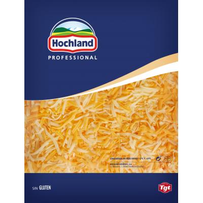 Queso Hochland Cheddar Monterrey Jack Rallado Especial Nachos 1k