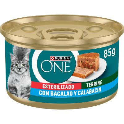 Comida Gato One Esterilizada Bacalao Calabacin 85g