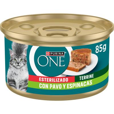 Comida Gato Purina One Esterelizada Pavo/Espinacas 85g