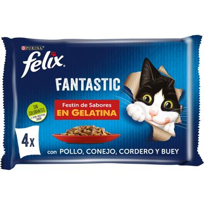 Comida Gato Felix Carne 4ux85g