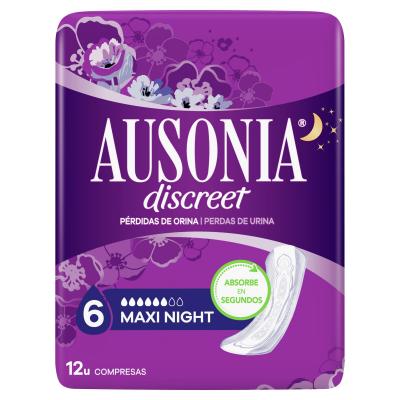 Compresa Ausonia Discreet Maxi Night 12u