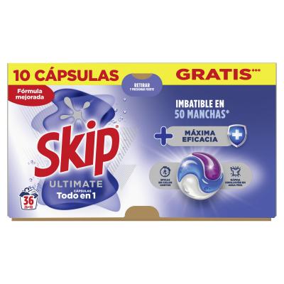 Detergente Skip Ultimate 26+10 Capsulas