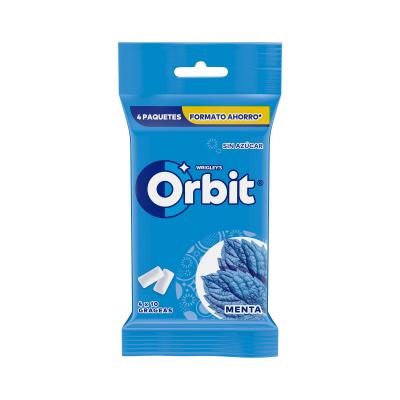 Chicle Orbit Peppermintenso Grageas 56g 4x10u