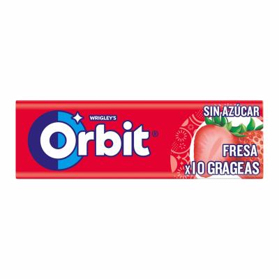 Chicle Orbit Fresa Acida 14g 10u