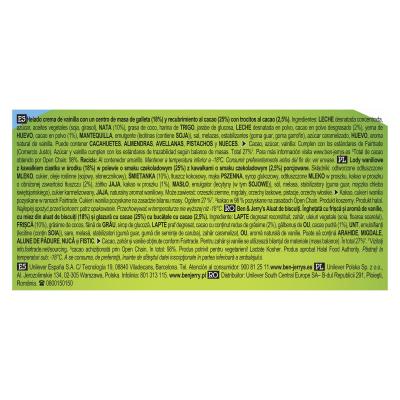 Helado Ben&Jerry'S Peaces Cookie Dough 10x15ml