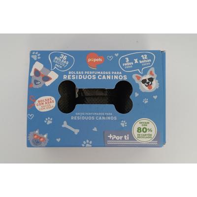 Bolsa Basura Popets Perros 3x12u