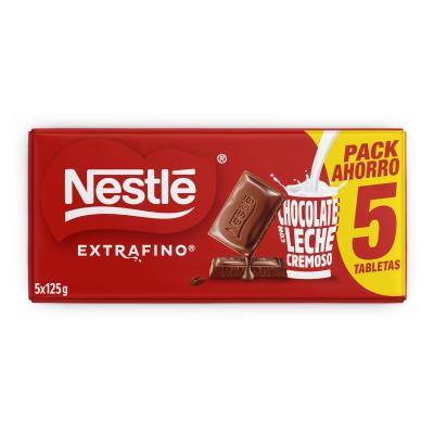 Chocolate Nestle Extrafino Leche 125g Pack-5
