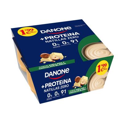 Postre Danone Proteina Avellana Chocolate Blanco 4x120g