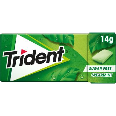 Chicle Trident Hierbabuena Grageas 14g 10u