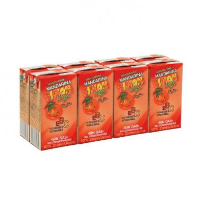 Bebida Simon Life Mandarina 125ml Pack-8