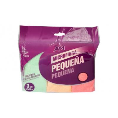 Bayeta Am Microfibra Pequeña 32x32cm 3u